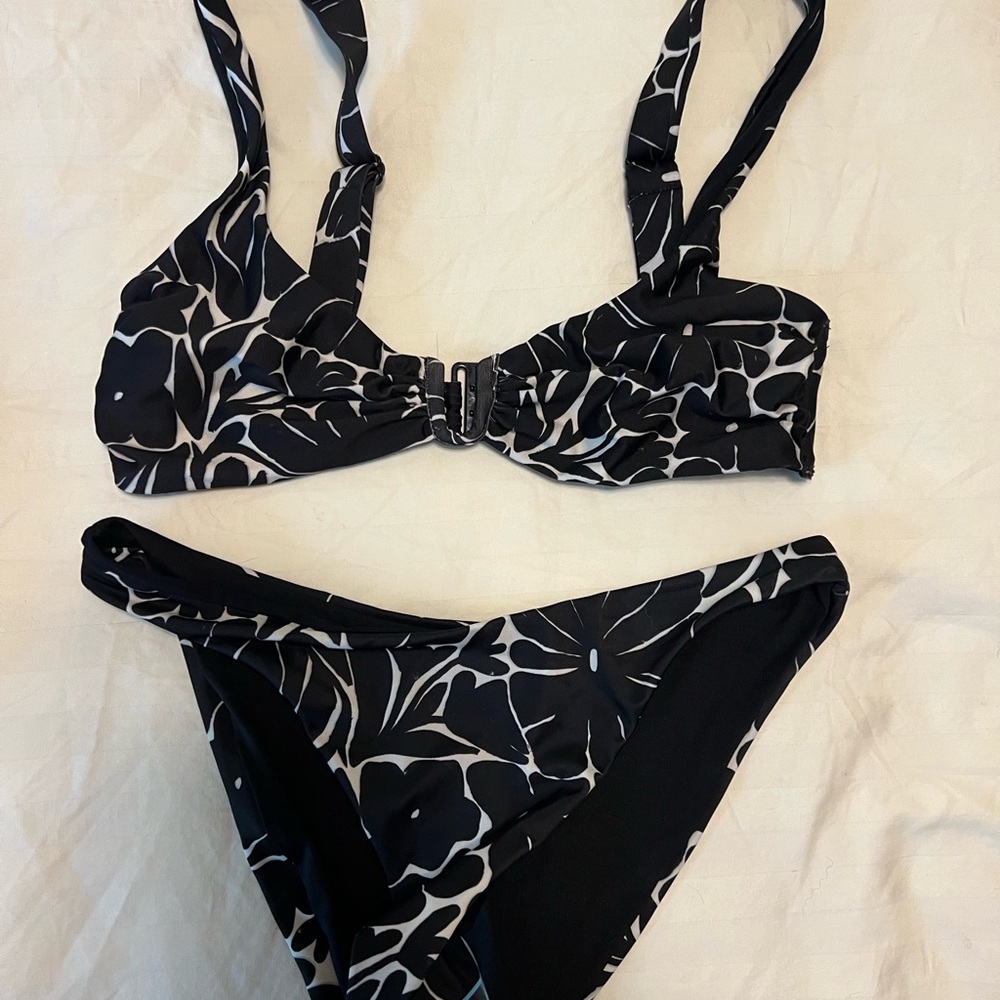 ASOS Black and White Floral Bikini